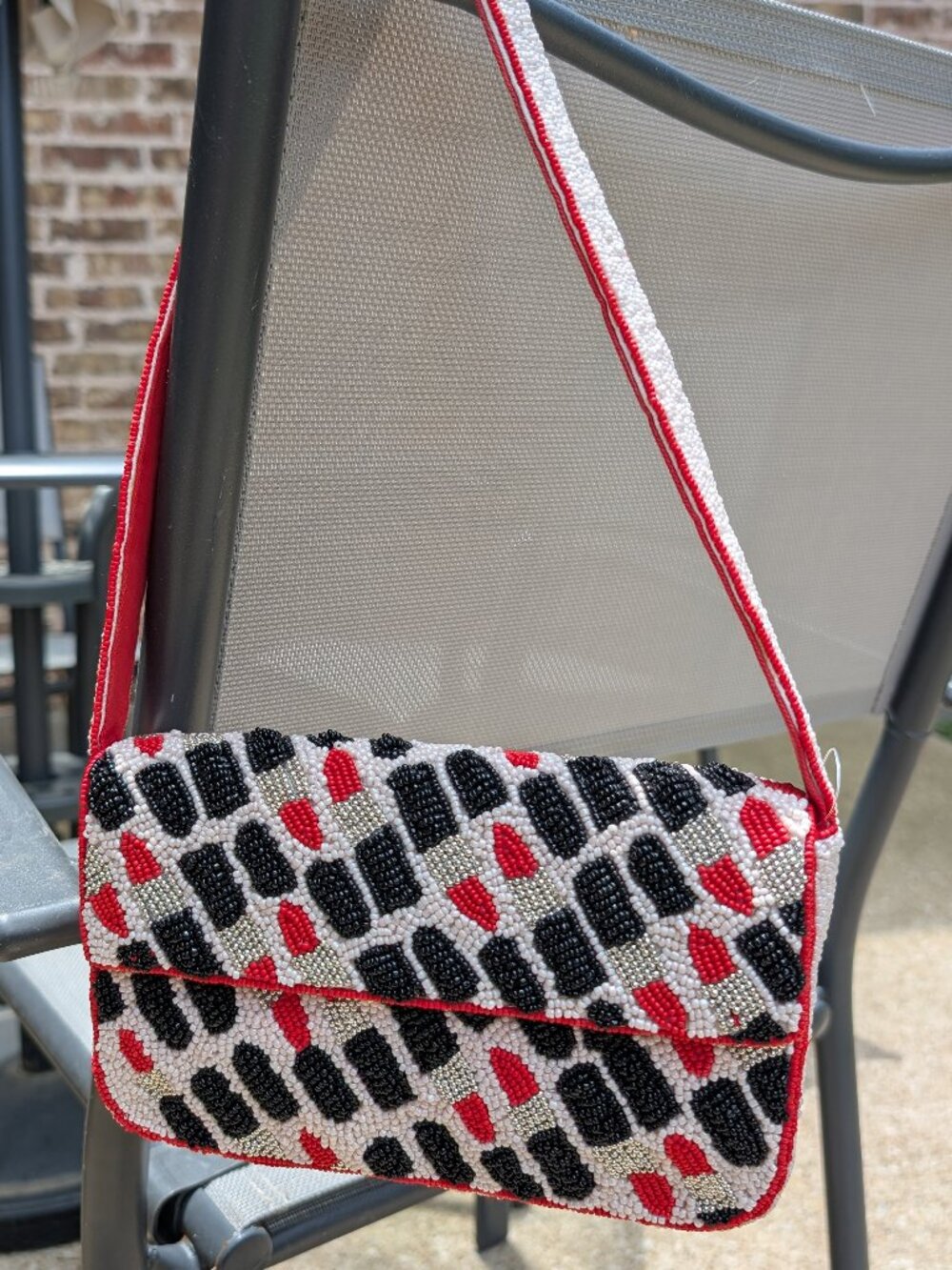 BRAND NEW!  RARE Anthropologie Fiona LIPSTICK Beaded Bag *Retired*